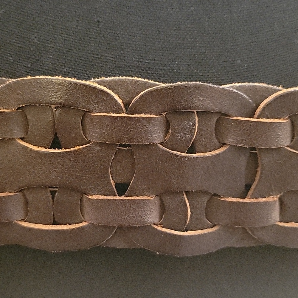 Brown Woven Leather Belt - Picture 5 of 5